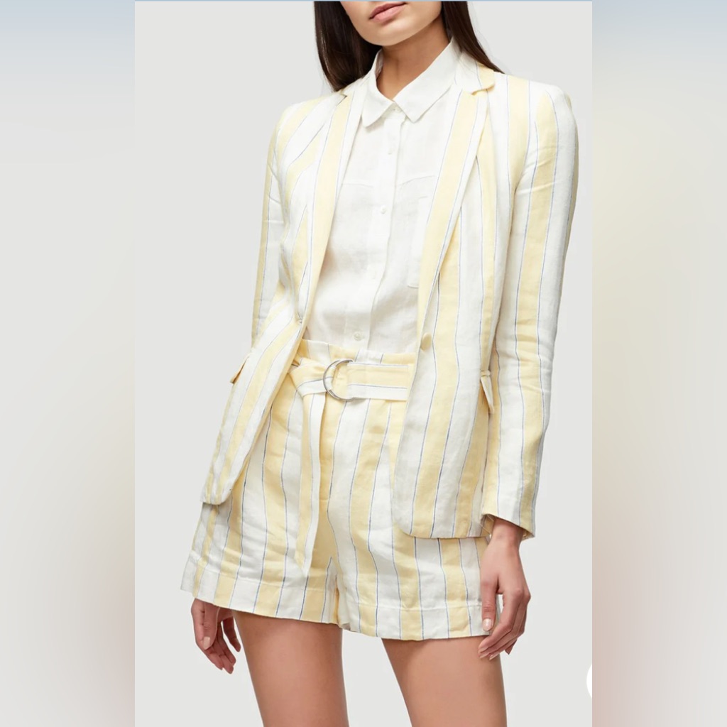 Frame - Linen Stripe Blazer